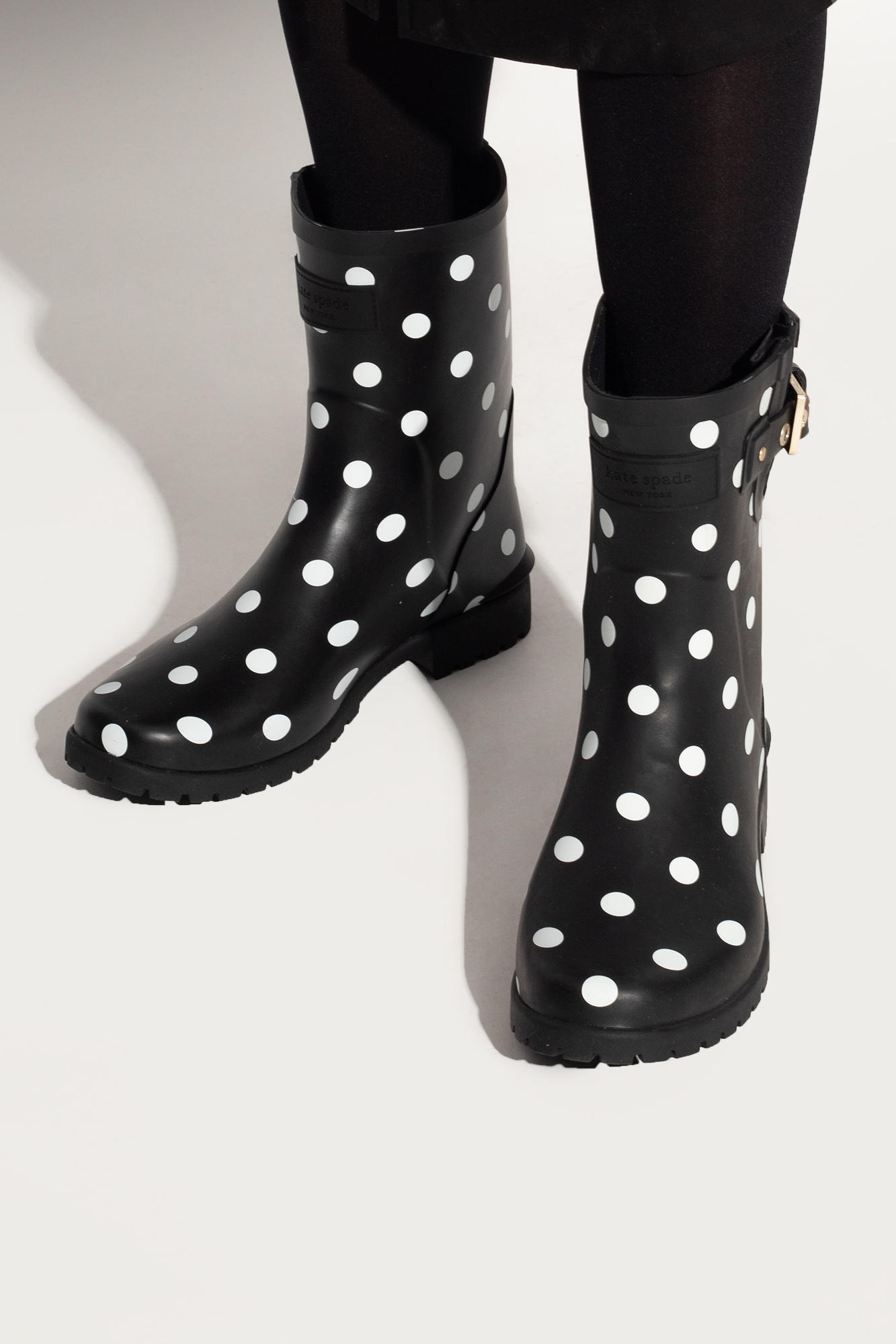 Kate spade black rain hot sale boots